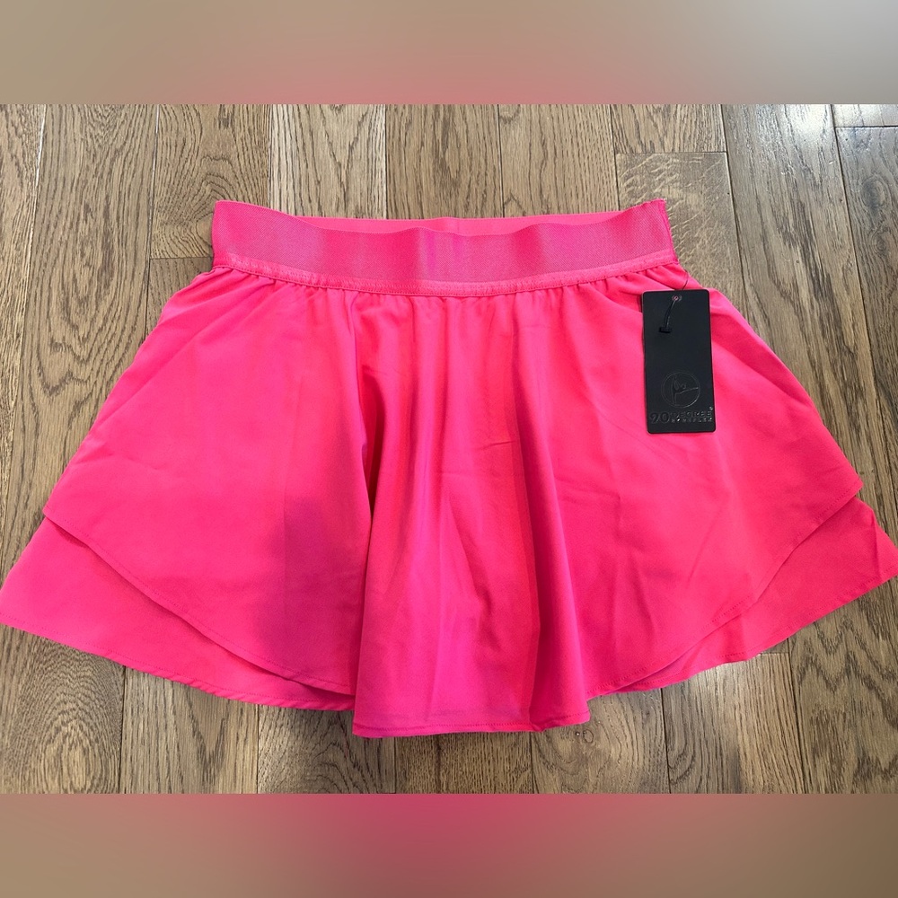 90 Degree By Reflex Neon Pink Circle Skater Skirt